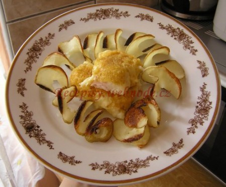 Bramborová kroketa se šunkou